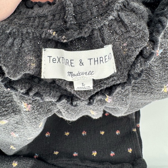 Texture & Thread by Madewell Ruffle Floral Long Bell Sleeve Blouse - Picture 9 of 12